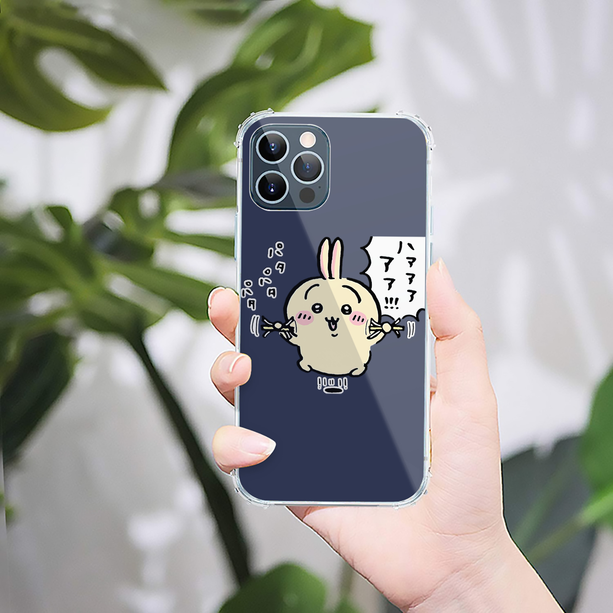 （画像用） ちいかわ うさぎ Chii-kawa usagi 【iPhone 12シリーズ対応】透明スマホケース（クリアソフトケース）